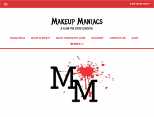 Tablet Screenshot of makeupmaniacs.com